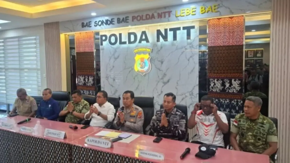 Jumpa pers terkait gempa bumi di Flores,  NTT. (Antara) 