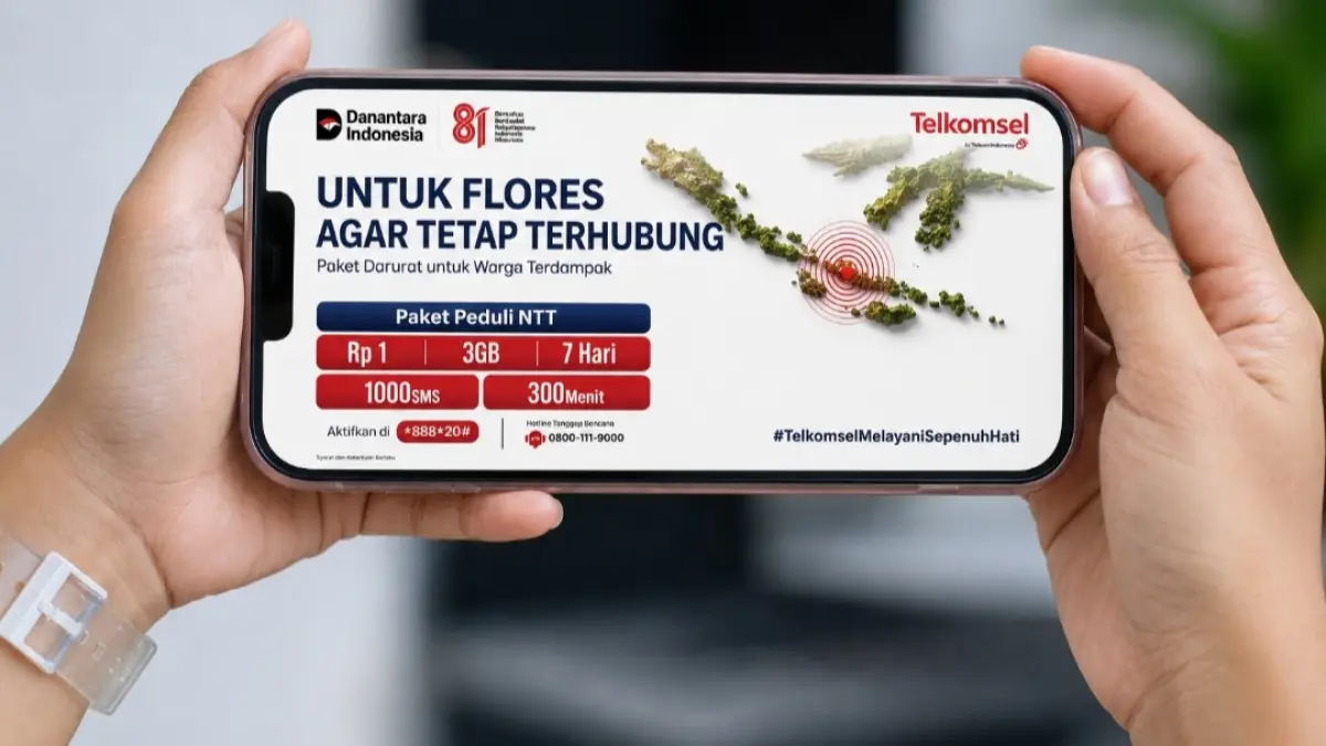 PAKET DARURAT: Paket Peduli NTT seharga Rp1 yang dihadirkan Telkomsel untuk untuk pelanggan yang terdampak gempa Flores.