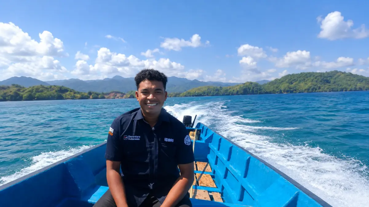 Wiranto juga memberikan layanan melalui Teras BRI Kapal Bahtera Seva II.