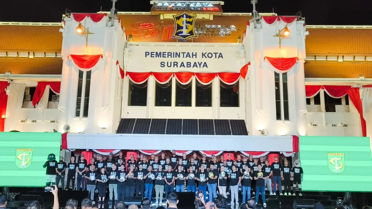 Launching Skuad Persebaya di Balai Kota Surabaya. (Andy Satria) 