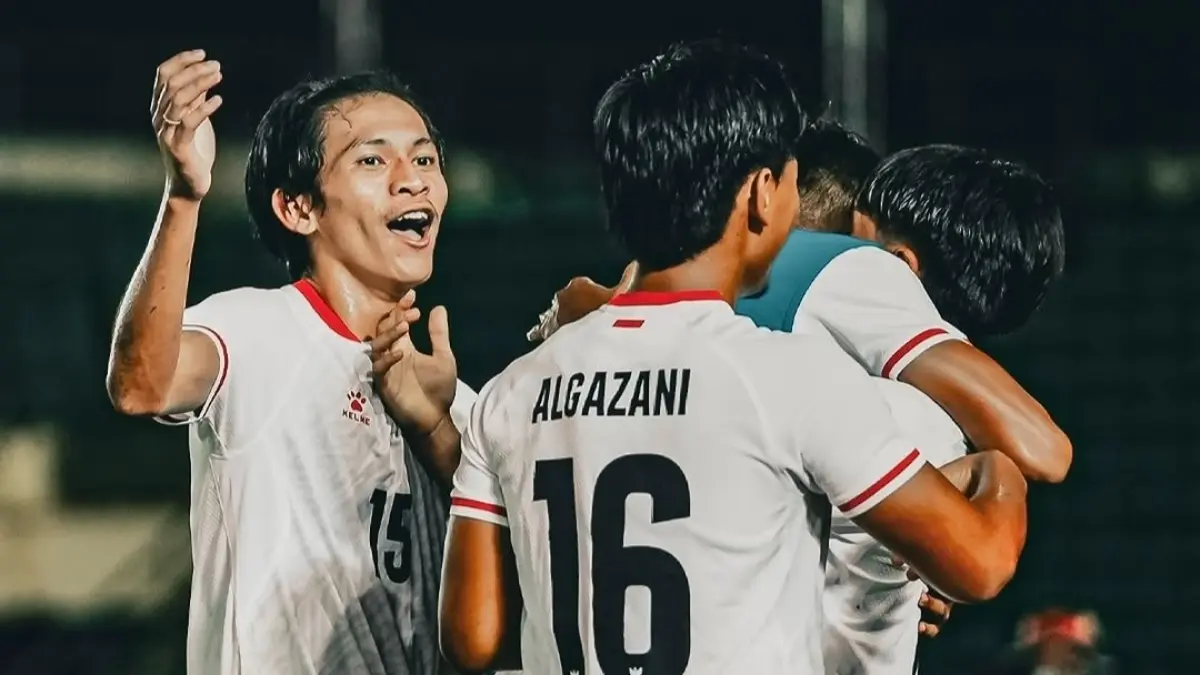Garuda Muda cetak tiga gol kalahkan Laos. (IG TimnasIndonesia) 