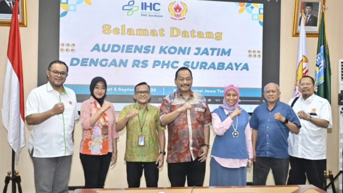 KONI Jatim siap menyambut kerjasama dengan RS PHC Surabaya. (Humas KONI Jatim) 