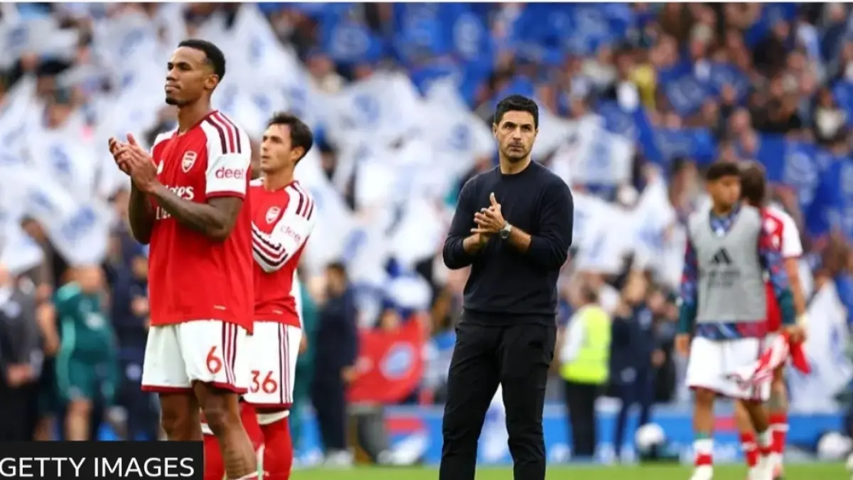 Arsenal dapat pelajaran besar dari Brighton & Hove Albion. (BBC)