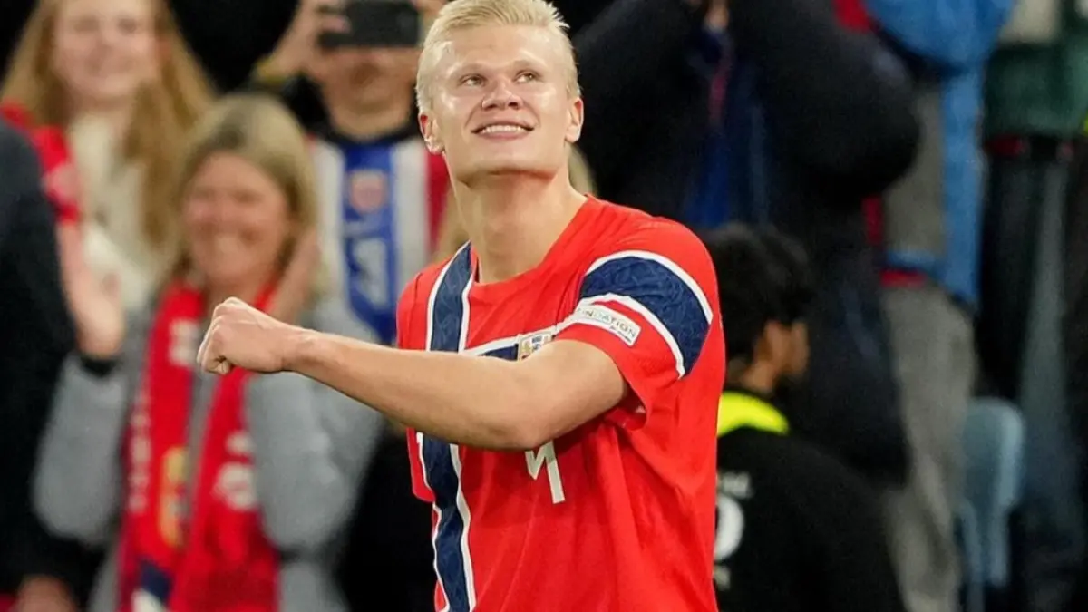 Gol Erling Haaland belum mampu menyelamatkan Norwegia dari kekalahan. (UEFA)