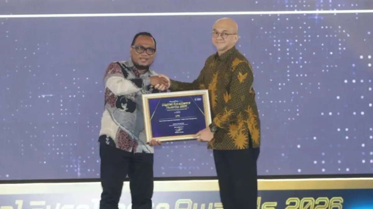 Direktur Group Hubungan Luar Negeri LPS, Ramadian Moetomo, dalam ajang JawaPos.com Digital Excellence Awards 2026, di Jakarta, Kamis (30/7). (Dery Ridwansah/ JawaPos.com)
