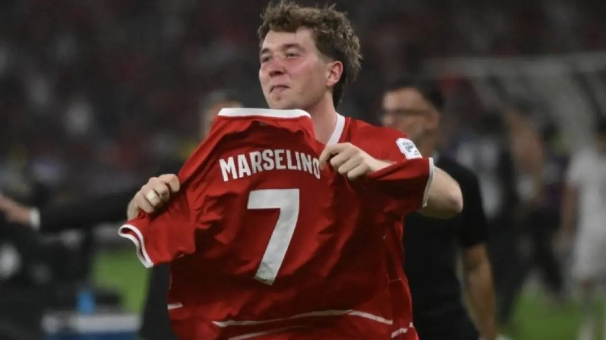Selebrasi Ole Romeny usai membawa Indonesia meraih gelar juara FIFA ASEAN cup 2026.(Antara)