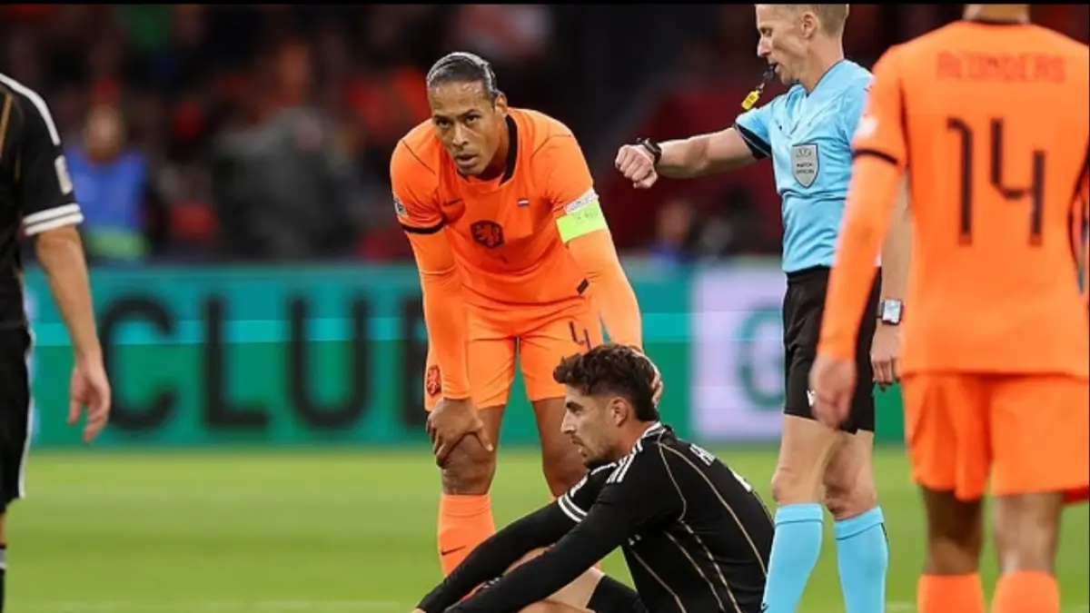 Kau Havertz cedera saat Jerman menghadapi  Belanda di UEFA Nations League. (Dailymail)