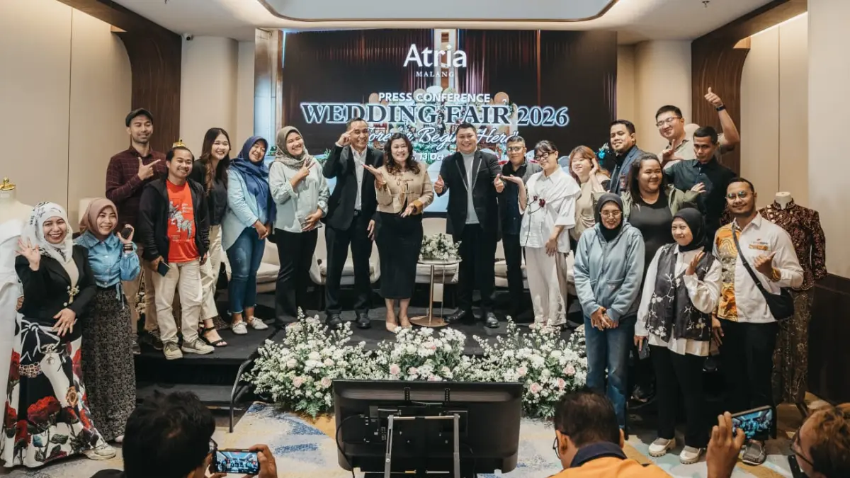 SEMARAK: Atria Hotel Malang menyelenggarakan Press Conference Atria Wedding Fair 2026.(IST/RADAR SURABAYA)