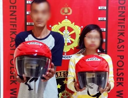 Butuh Uang untuk Makan, Sepasang Kekasih Tiga Kali Curi Helm di PTC