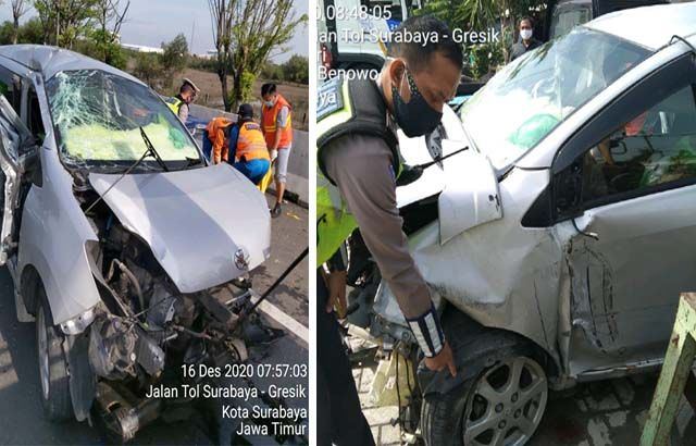 Pecah Ban, Warga Gresik Tewas Kecelakaan di Tol Tandes