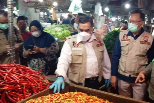 Sidak Pasar Keputran, Satgas Pangan Temukan Harga Cabai Mulai Turun