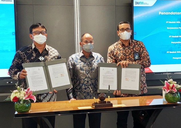 PT PGN Tbk selaku Subholding Gas Pertamina bersinergi dengan PT Badak Natural Gas Liquefaction (PTB) dalam rangka pemanfaatan dan pengembangan bisnis LNG di lingkup Holding Migas. (ISTIMEWA)