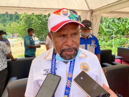 Ketua Harian PB PON XX Papua Yunus Wonda. (PB PON/Erwin)