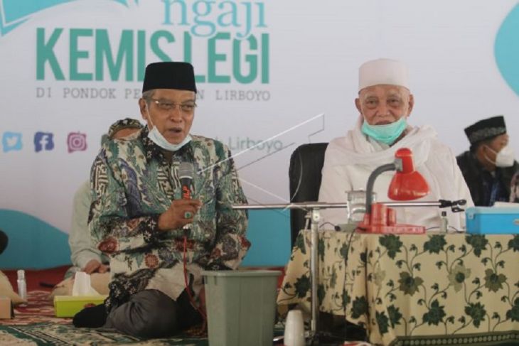 Ketua Umum PBNU KH Said Aqil Siradj mengunjungi Ponpes Lirboyo, Kediri. (ANTARA)
