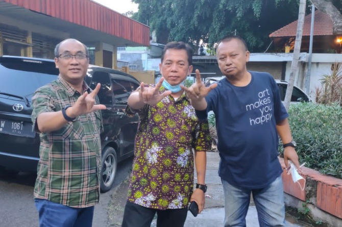 Tiga bakal calon Ketua PWI Jatim periode 2021-2026 (ki-ka): Eko Pamuji, Ainur Rohim, dan Lutfil Hakim. (IST)
