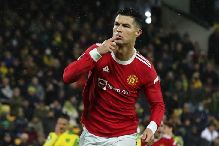 Cristiano Ronaldo kembali jadi pahlawan kemenangan MU atas Norwich City. (ANTARA)