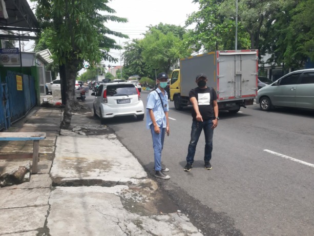 Sa;ah satu lokasi pembegalan di Jalan Ngagel Jaya, Surabaya. (GUNTUR/RADAR SURABAYA)