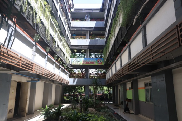 Salah satu rumah susun milik Pemkot Surabaya di kawasan Penjaringansari. (SURYANTO/RADAR SURABAYA)