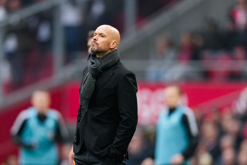 Pelatih Ajax Amsterdam Erik ten Hag saat pertandingan Liga Belanda antara Ajax dan Feyenoord di JohanCruyff Arena pada 20 Maret 2020. (Pro Shots/Sipa USA via Reuters)