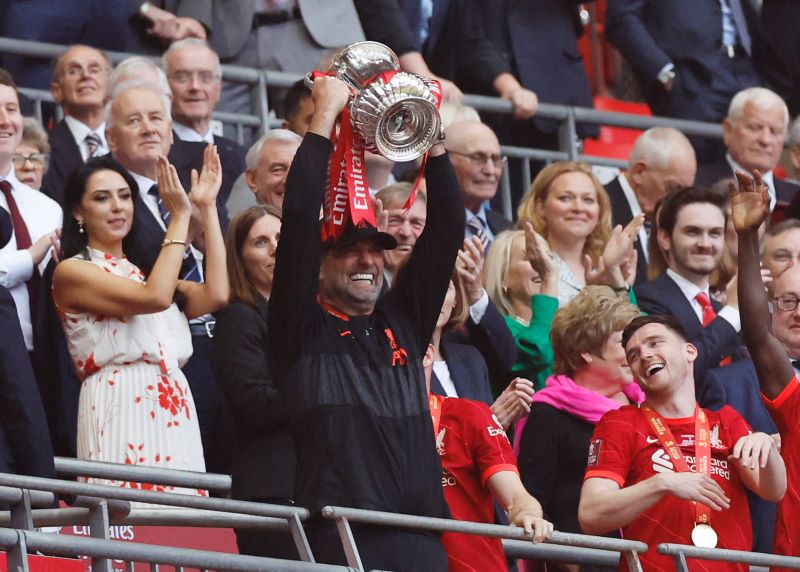 Juergen Klopp sukses antar Liverpool raih Piala FA 2021-2022. (ANTARA/REUTERS)