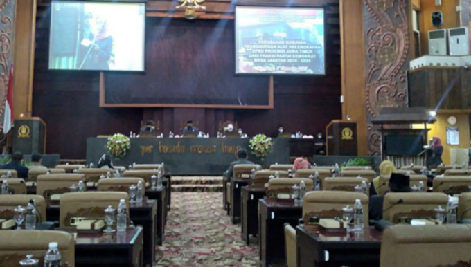 Ilustrasi sidang paripurna DPRD Jatim. (ISTIMEWA/KOMINFO JATIM)