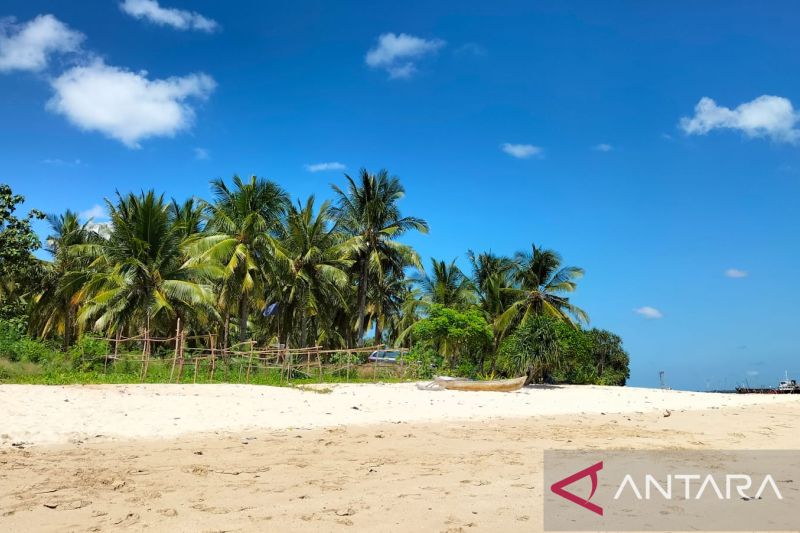 Pemandangan pantai Pulau Mamburit di gugusan Pulau Kangean, Kabupaten Sumenep, Madura, Jawa Timur, Sabtu (9/7/2022). (ANTARA/Masuki M. Astro)