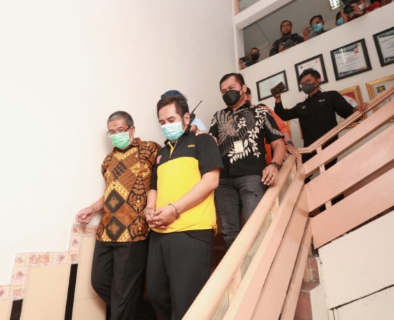 SEMPAT MELAWAN: Tersangka MSAT alias Bechi ditahan di Rutan Medaeng, Sidoarjo. (HUMAS POLDA)