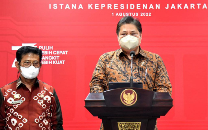 Menko Perekonomian Airlangga Hartarto dan Menteri Pertanian Syahrul Yasin Limpo. (ISTIMEWA)