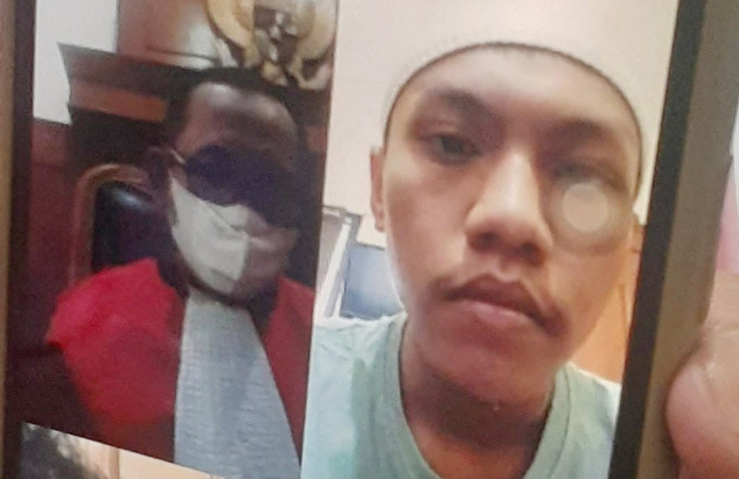 CEPAT PANAS: Hanz Gaizka Restu Pratama disidang secara daring di PN Surabaya. (ISTIMEWA)