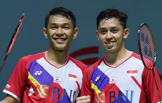 NOMOR SATU: Ganda putra Fajar Alfian dan Rian ARdianto kini menempati rangking pertama dunia. (BADMINTON)