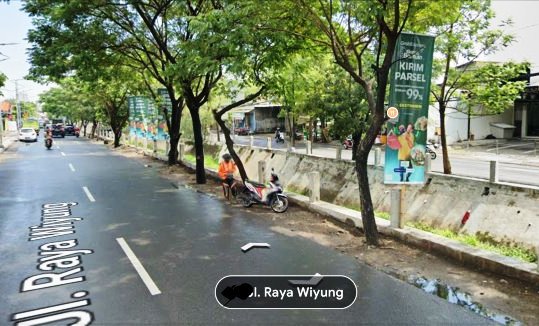 Jalan Wiyung di kawasan Surabaya selatan. (ISTIMEWA/G-MAPS)
