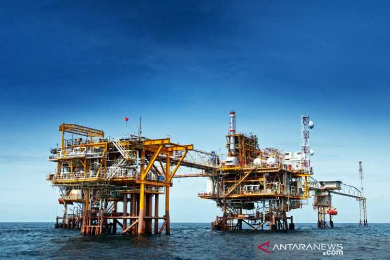Ilustrasi pengeboran migas lepas pantai (offshore). (ANTARA)