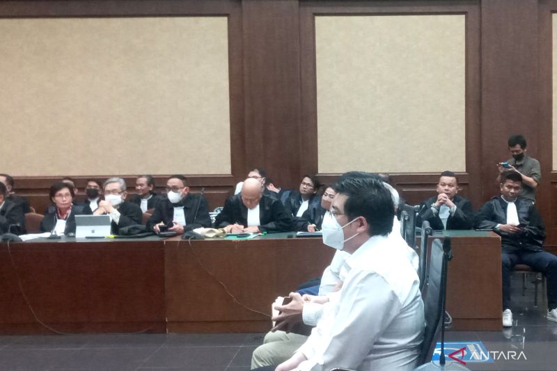 Suasana sidang vonis perkara korupsi persetujuan ekspor minyak sawit mentah dan produk turunannya di Pengadilan Tindak Pidana Korupsi, Jakarta, Rabu (4/1/2023). (ANTARA/Tri Meilani Ameliya)