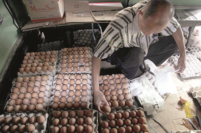 HARGA MELAMBUNG: Telur ayam ras menjadi salah satu biang kerok utama infalsi Jatim bulan Mei. (ANDY SATRIA/RADAR SURABAYA)