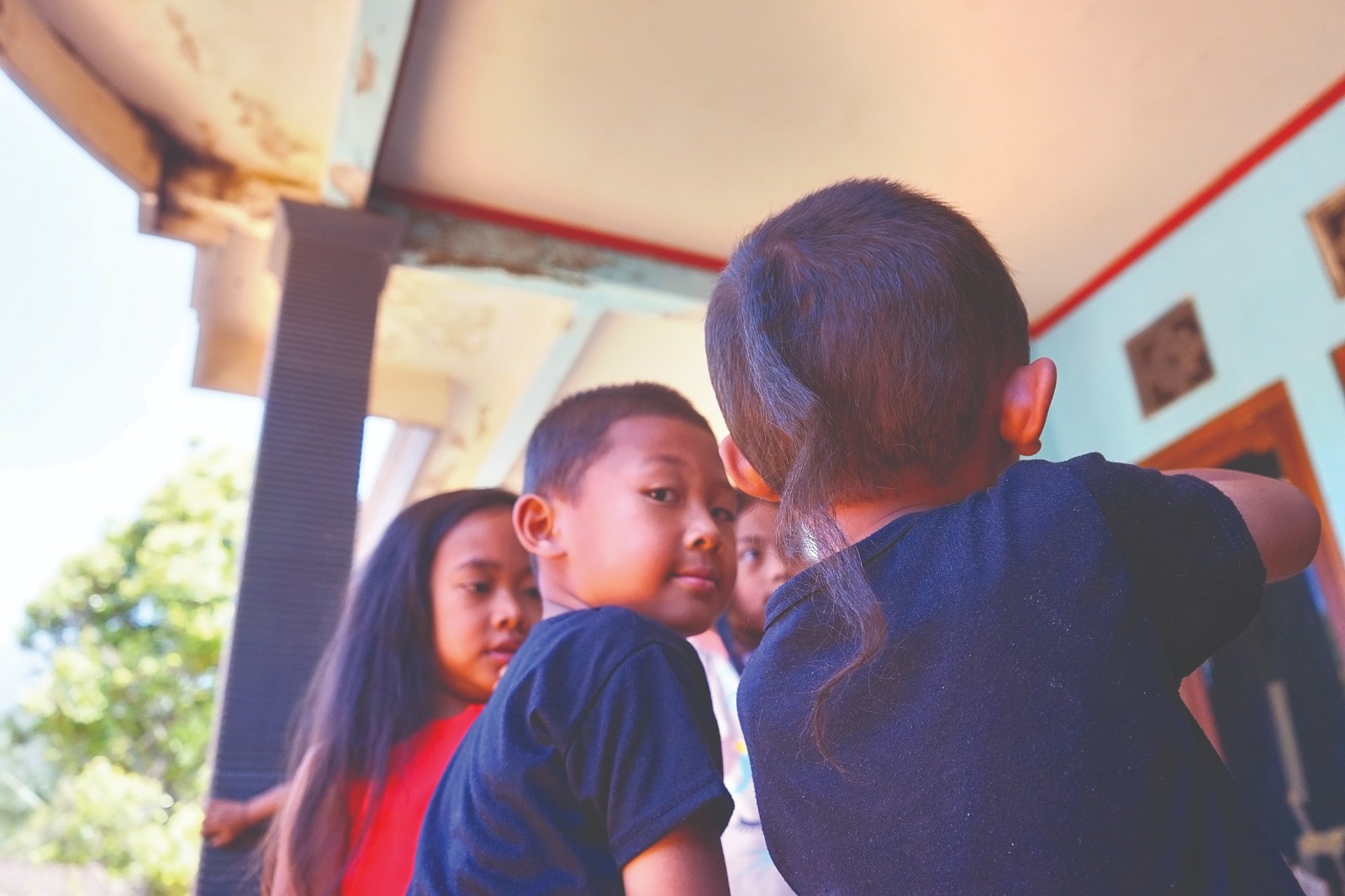PERTAHANKAN TRADISI: Anak Gombak Kuncung di Desa Ngliman, Kecamatan Sawahan.