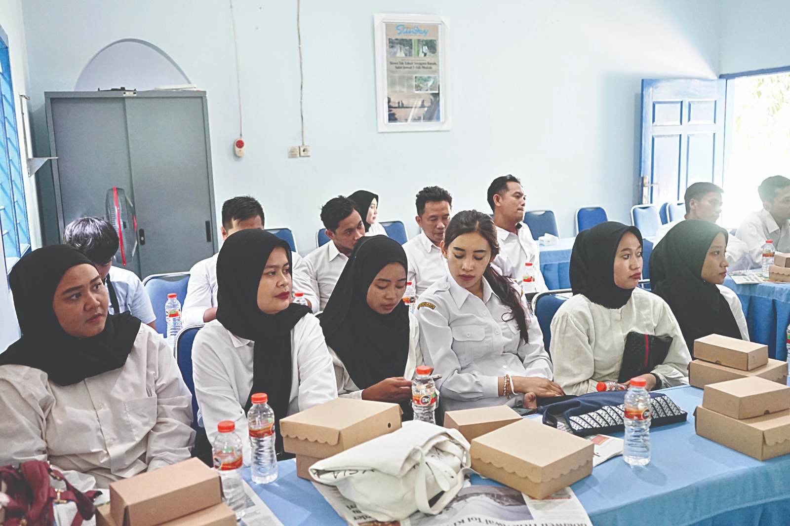ANTUSIAS: Peserta pelatihan mendengarkan pemaparan dari instruktur tentang content creator.