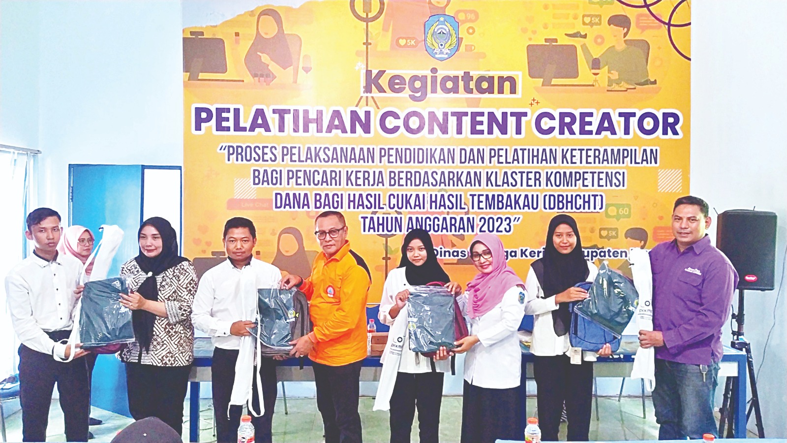 BERMANFAAT: Peserta pelatihan content creator mendapat fasilitas dari Disnaker Nganjuk