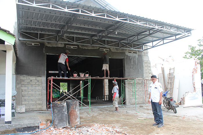 BANGUNAN BARU : Meningkatnya jumlah balita membuat Pemerintah Desa Cendono membangun gedung baru untuk taman posyandu.