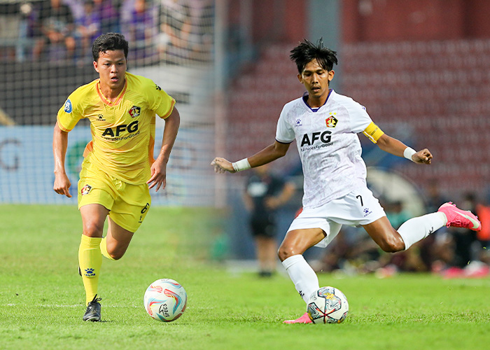 ASLI KEDIRI: Bayu Otto dan Yusuf Meilana saat membela Persik Kediri.