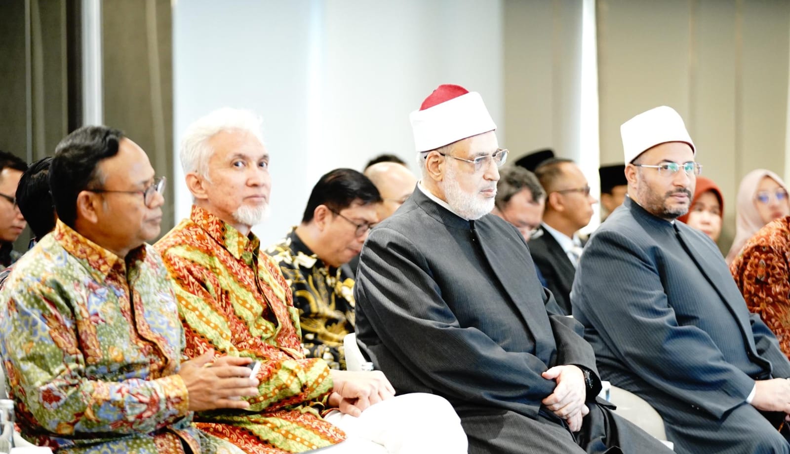 SINERGI: Komisaris Independen BSI Komaruddin Hidayat, Wakil Komisaris Utama BSI Adiwarman Azwar Karim,Vice Grand Syaikh Universitas Al-Azhar Kairo HE. Prof. Dr. Mohammed Abdel Rahman Al-Duweiny dan Di