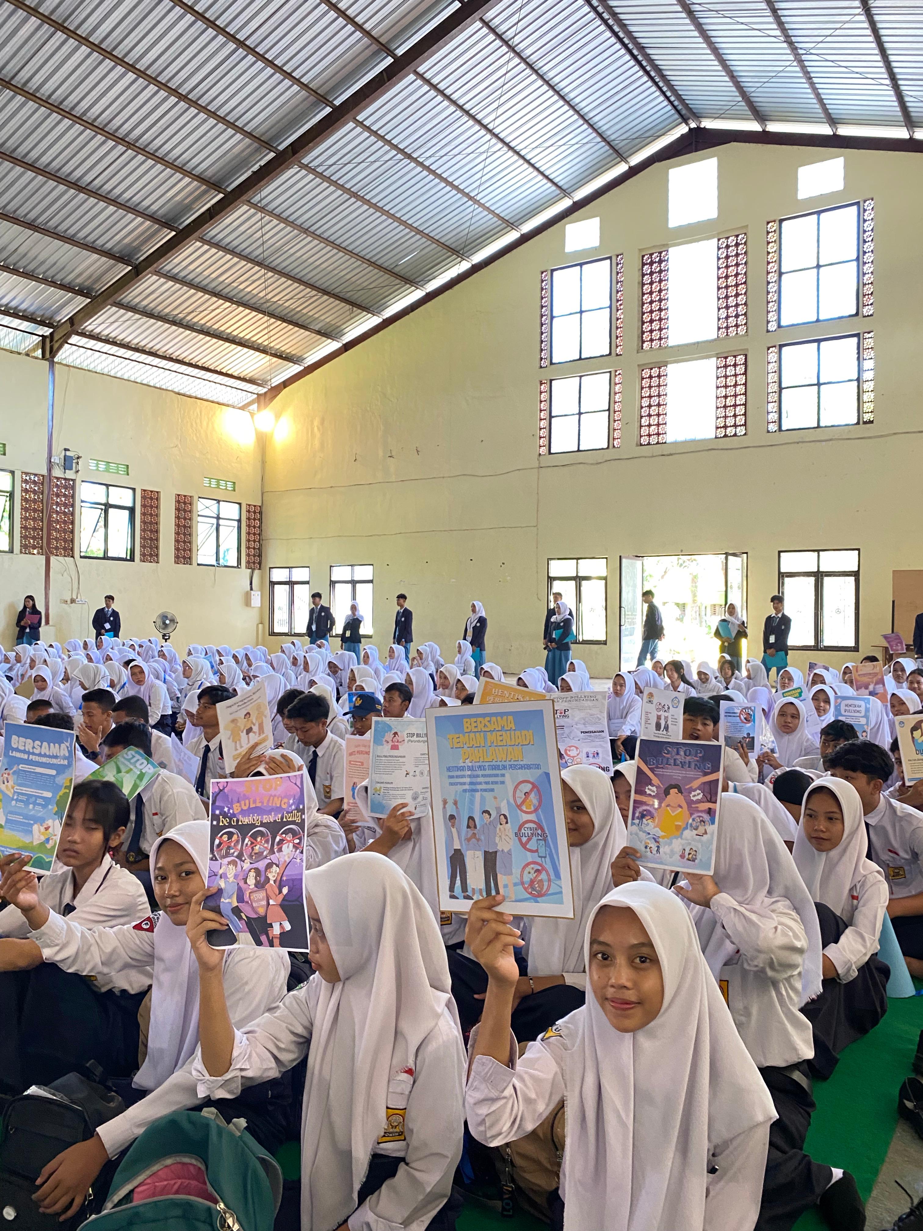 Para pelajar sedang mengikuti MPLS SMAN 1 Grogol