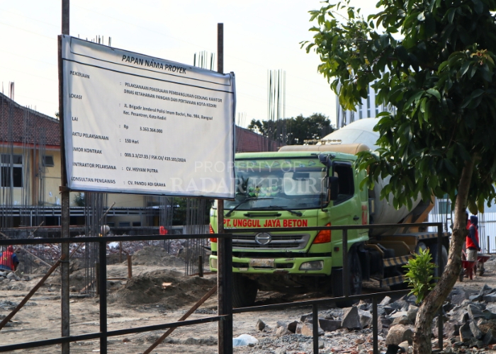 Pembangunan ulang kantor Dinas Ketahanan Pangan dan Pertanian (DKPP) Kota Kediri sudah mulai berlangsung.