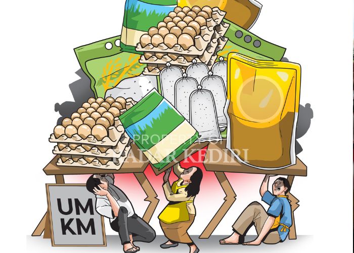 Harga bahan pokok  yang melonjak berdampak pada UMKM Kota Kediri