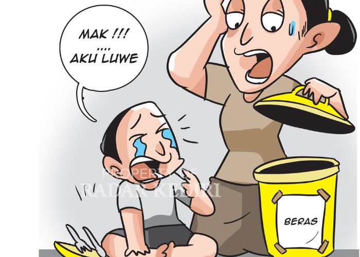 ILUSTRASI Bantuan Beras