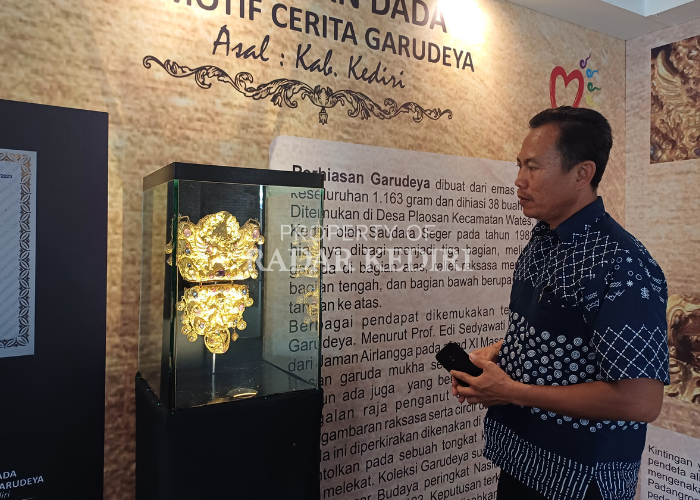 Perhiasan Era Raja Airlangga Dipamerkan di Taman Sekartaji Kota Kediri
