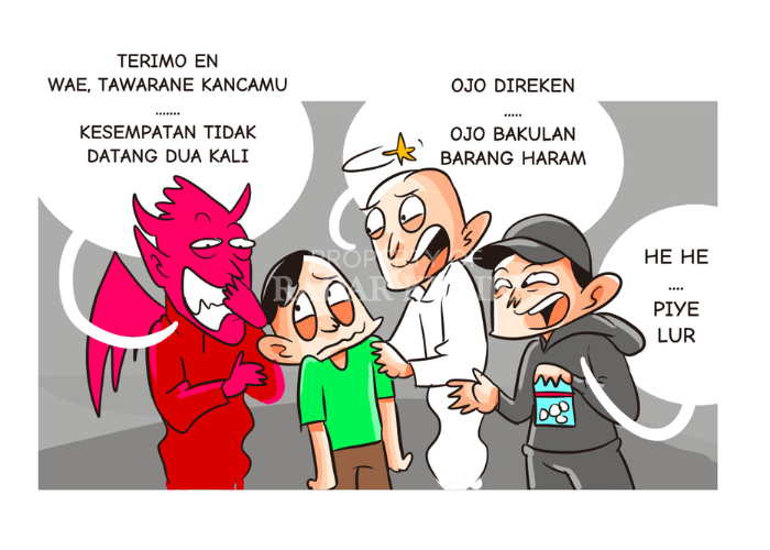 Ana paribasan, cedhak kebo gupak. Artinya, yen bergaul dengan orang jahat, jadinya ya ikutan jahat
