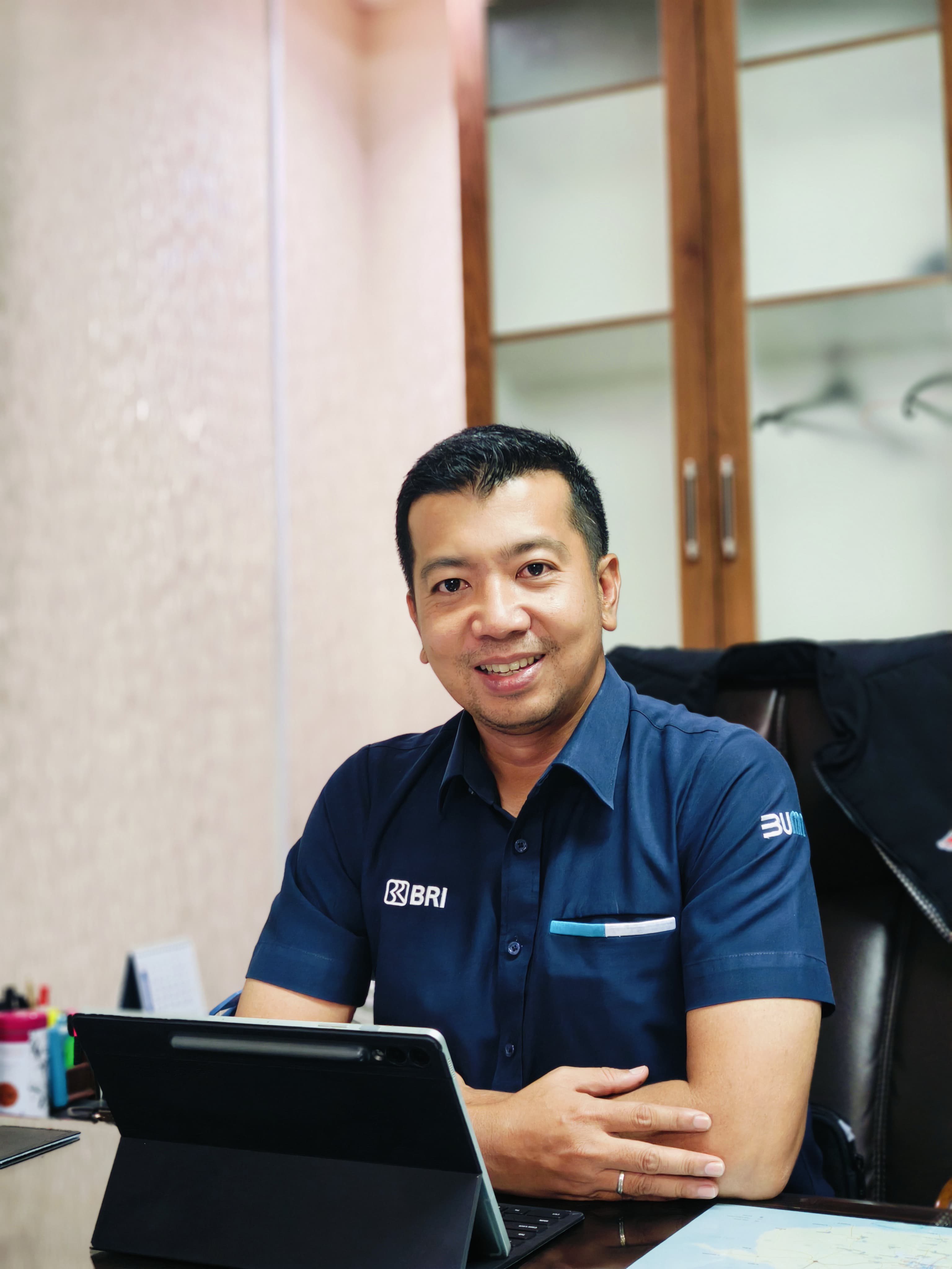 Pemimpin BRI Kantor Cabang Kediri Adri Wiryawan Hasan.