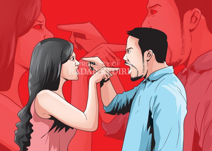 ILUSTRASI: Pertengkaran suami istri berujung perceraian.