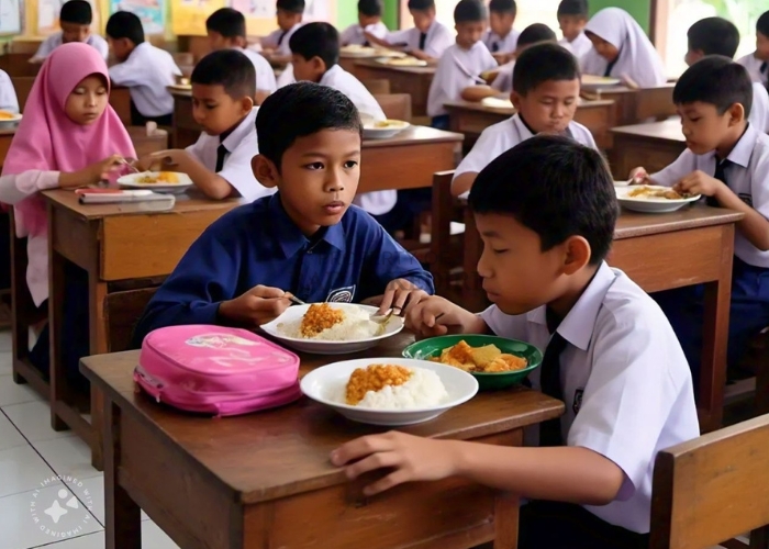 Ilustrasi makan bergizi gratis