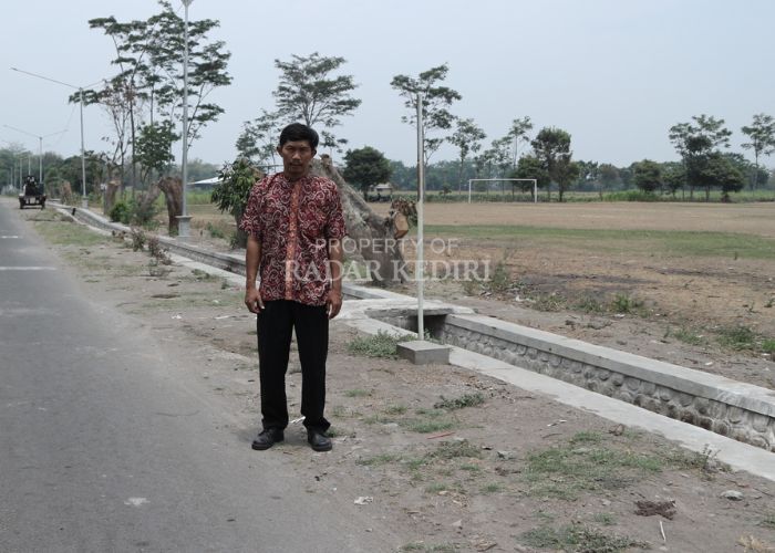Tanggul Penahan Tanah di Desa Wonosari, Pagu